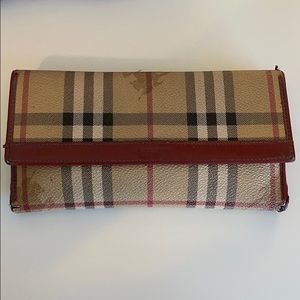 Beautiful Authentic Burberry Long Wallet